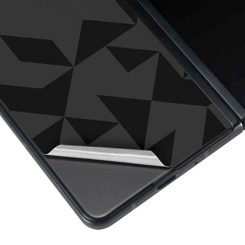 Black Geometric Galaxy Z Fold4 5G Skin